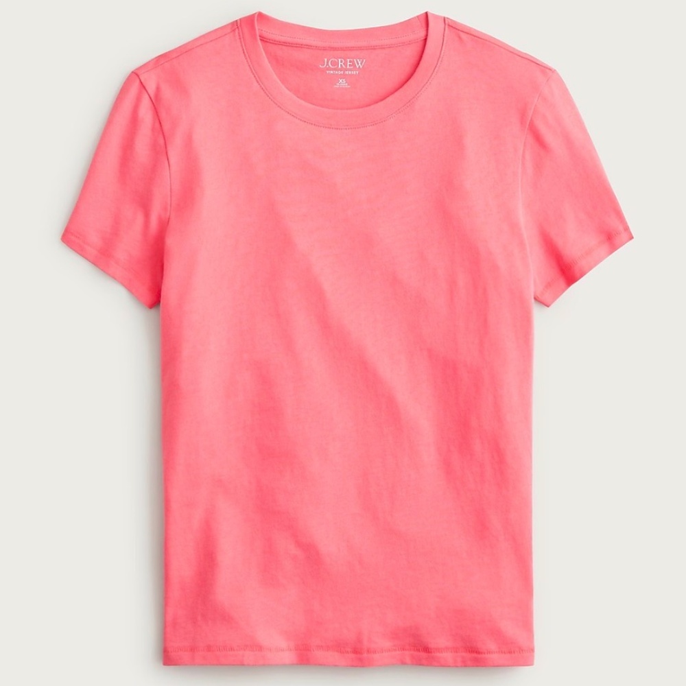 NWT J.Crew Pink Vintage jersey classic-fit crewneck T-shirt SZ S